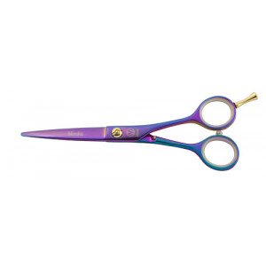 MIZUKA Ножницы парикмахерские прямые 5.5" скользящий срез purple