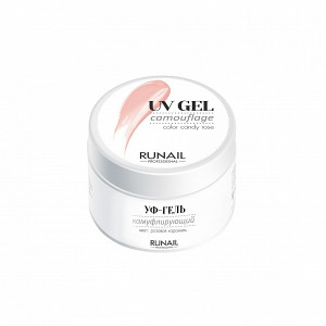 RuNail Гель-УФ камуфлирующий розовая карамель 15гр.NEW