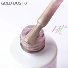 HIT Gel Гель-лак Gold dust №01, 9 мл HIT Gel Гель-лак Gold dust №01, 9 мл