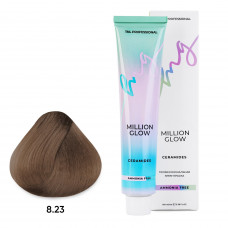 TNL Million Glow Ammonia free 8/23 Светлый блонд перламутровый золотистый, 100мл