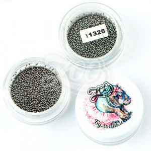 ZOO Nail Art Бульонки металлические черные 0,8мм 10г