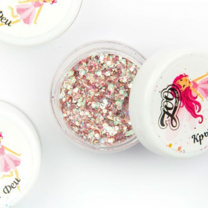 ZOO Nail Art Шестигранники микс Крылья феи 2г