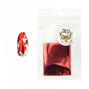 ZOO Nail Art Фольга переводная глянцевая 4*50 см глянцевая красная