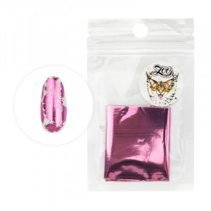 ZOO Nail Art Фольга переводная глянцевая 4*50 см глянцевая розовая