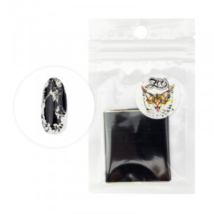 ZOO Nail Art Фольга переводная глянцевая 4*50 см матовая черная