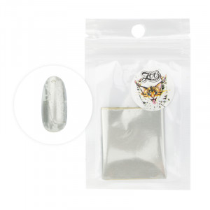 ZOO Nail Art Фольга переводная глянцевая 4*50 см матовая серебро