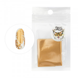 ZOO Nail Art Фольга переводная глянцевая 4*50 см матовая золото ZOO Nail Art Фольга переводная глянцевая 4*50 см матовая золото