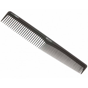 Dewal Расческа CARBON brown рабочая комбинированная 18см