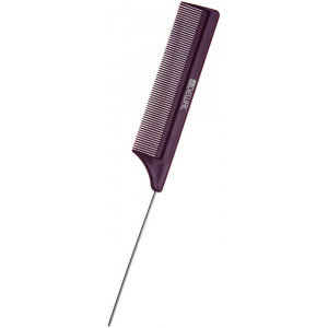 Dewal Расческа CARBON brown с металлическим хвостиком  20,5см