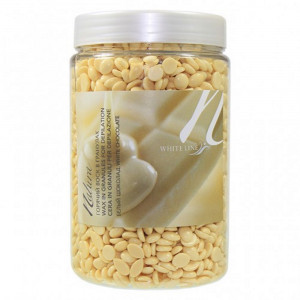 ItalWax (White Line) Воск горячий (пленочный) гранулы Белый шоколад, 500гр (лицо, подмышки, бикини) время застывания 6-7с