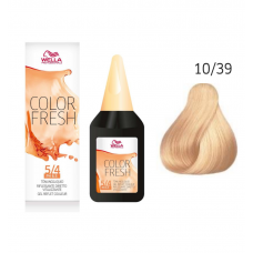 Wella оттеночная краска Color Fresh New 10/39 яркий блонд золотистый сандрэ, 75 мл