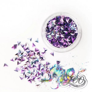 ZOO Nail Art Чешуя дракона 3D треугольники фиолетовая 3мм