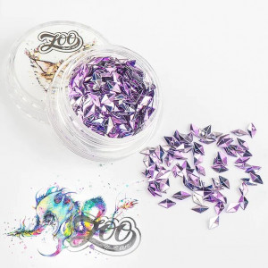 ZOO Nail Art Чешуя дракона 3D ромбики сиреневая 4мм