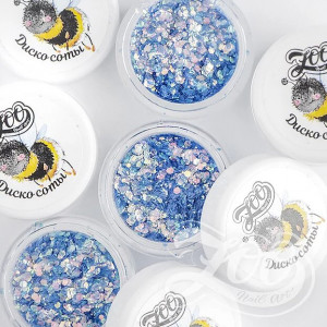 ZOO Nail Art Шестигранники микс Диско соты 2г 1334