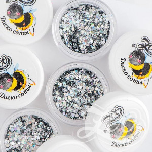 ZOO Nail Art Шестигранники микс Диско соты 2г 1335