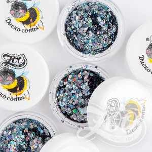 ZOO Nail Art Шестигранники микс Диско соты 2г 1343 ZOO Nail Art Шестигранники микс Диско соты 2г 1343