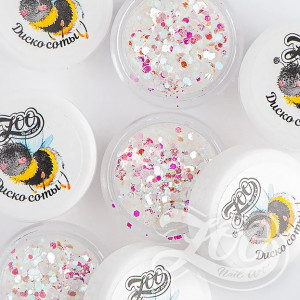 ZOO Nail Art Шестигранники микс Диско соты 2г 1345